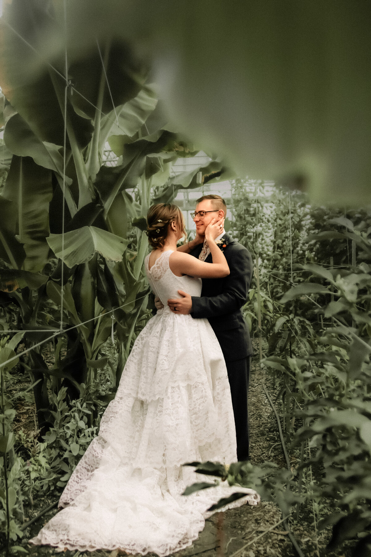 Salem VA wedding and Elopement photographer earthy and moody Charleigh Roberts Photography artsy earthy moody virginia roanoke va east coast pennsylvania mechanicsburg pa greenhouse wedding elopement vintage gown venue