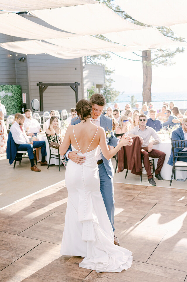 First dance under Tahoe pavilion