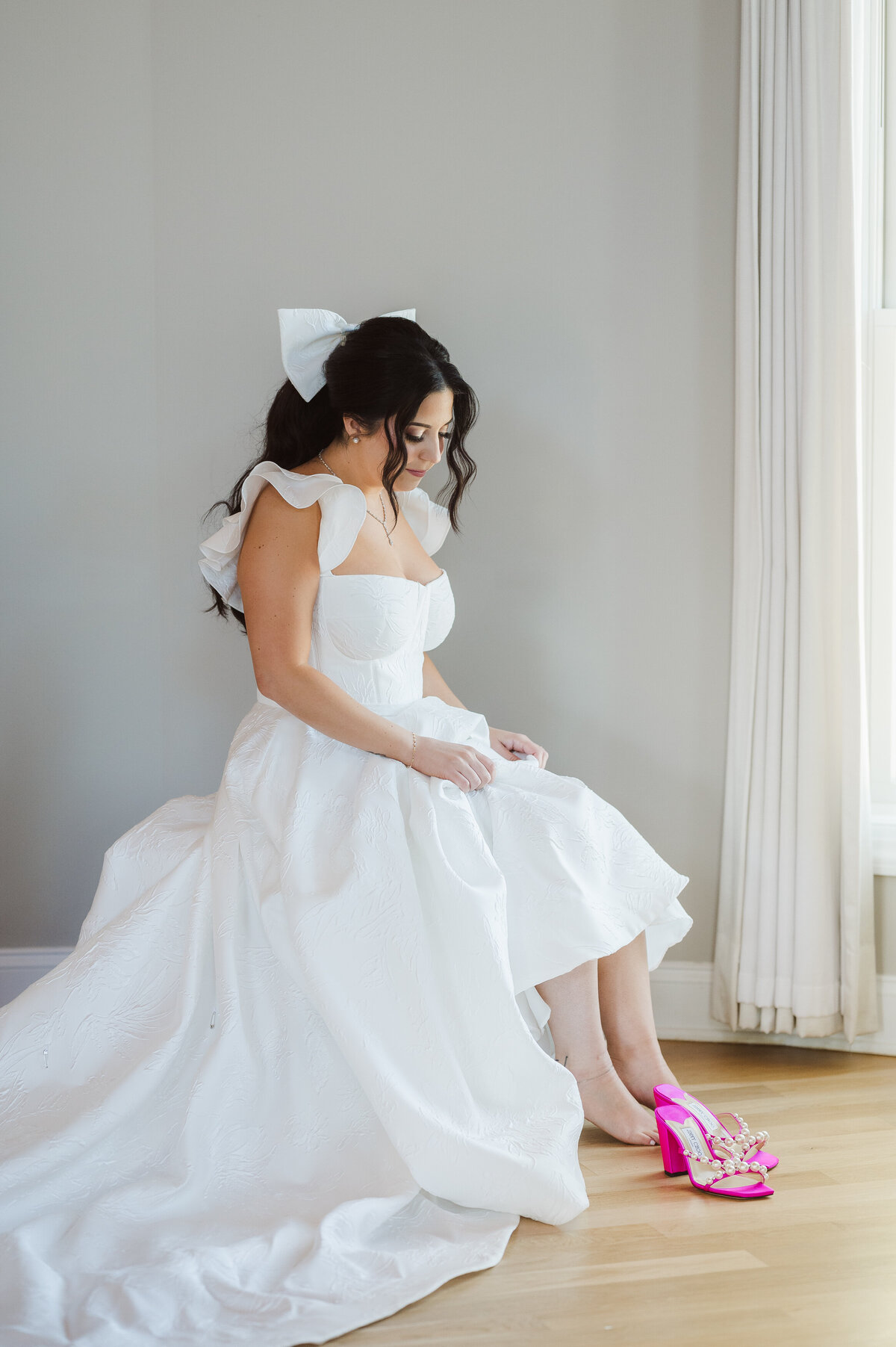 hot pink wedding heels