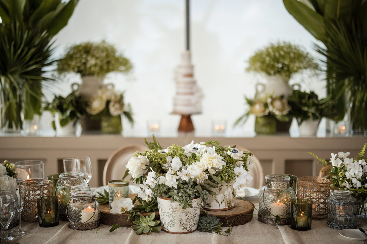 Natural decor  at a destination wedding in Puerto Rico