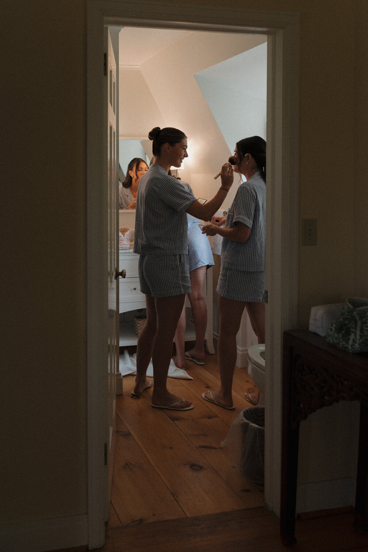 Intimate film photography portrait capturing the bride's authentic emotion with Lauren Alatriste's signature editorial style. This fashion forward wedding image
  showcases the timeless quality of film photography at Lion Rock Farm, blending luxury wedding aesthetics with documentary authenticity that defines NYC's premier editorial wedding photographer approach.