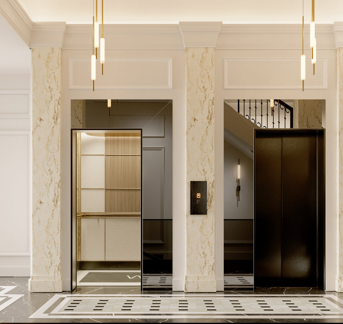 Lobby Elevator Cabs - Wesleyan on Copley v3