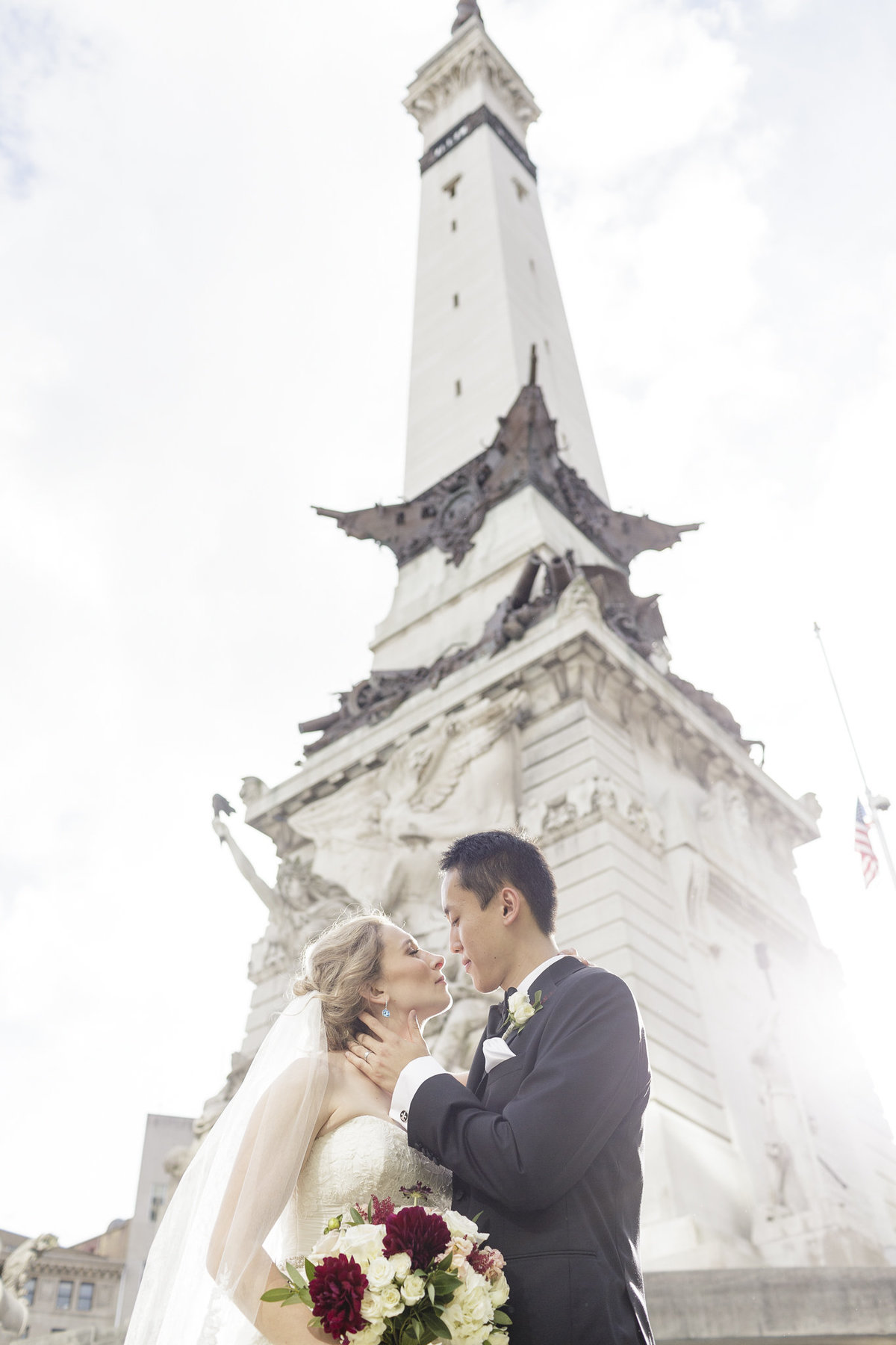 Bride and groom in Indianapolis