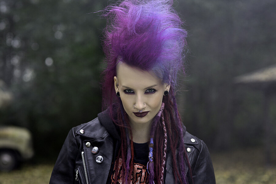 woman-purple-mohawk-dreads-lips-film-television-makeup