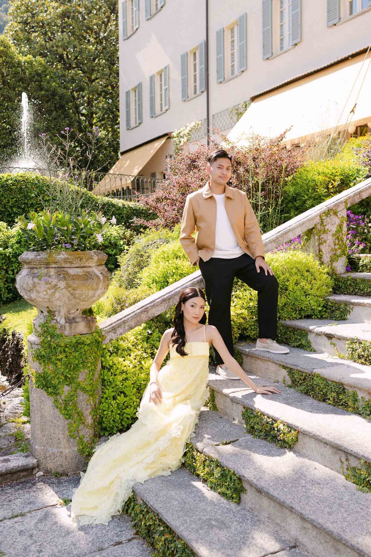 couple photoshoot lake como passalacqua hotel 25