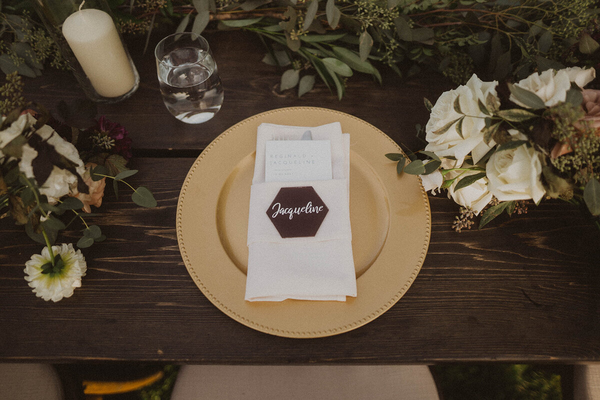 intimate wedding table decor at beacon hill
