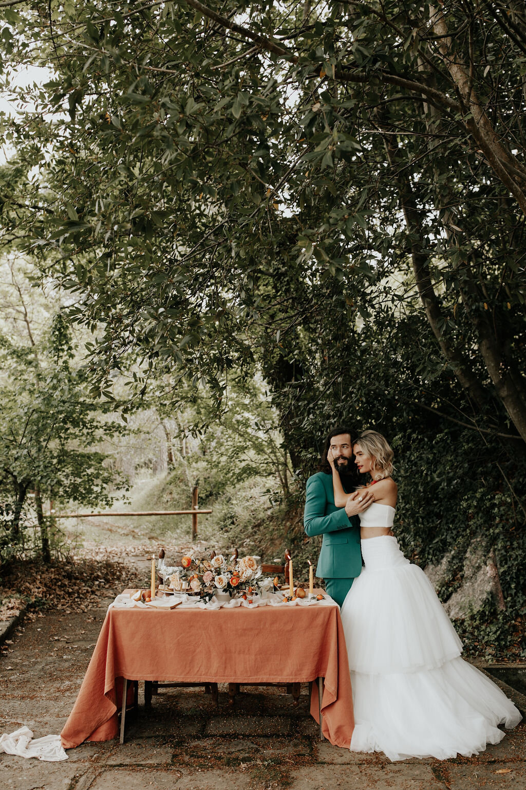 Tuscany Tablescape wedding flowers