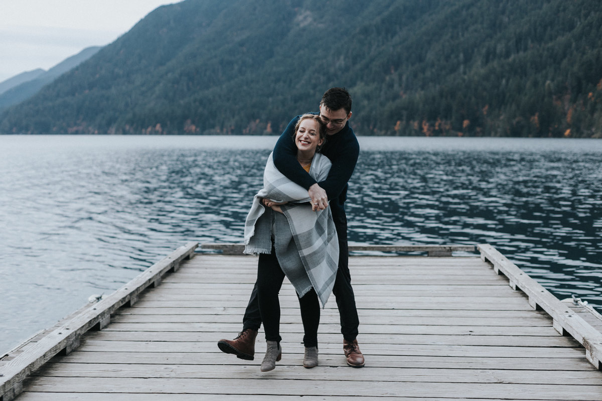 lakecrescent - olympic national park - marymere falls - elopement - engagement session-95