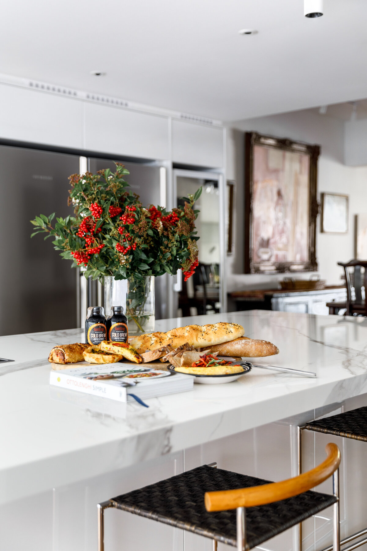 food assortment on kitchen island