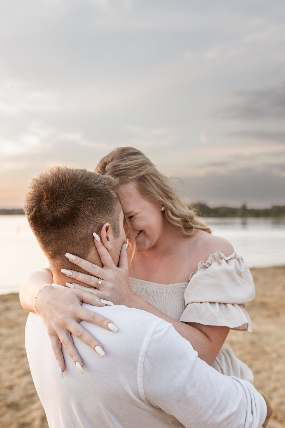 Shelby Township Beach Engagement photos by Savvy Shoots Photography