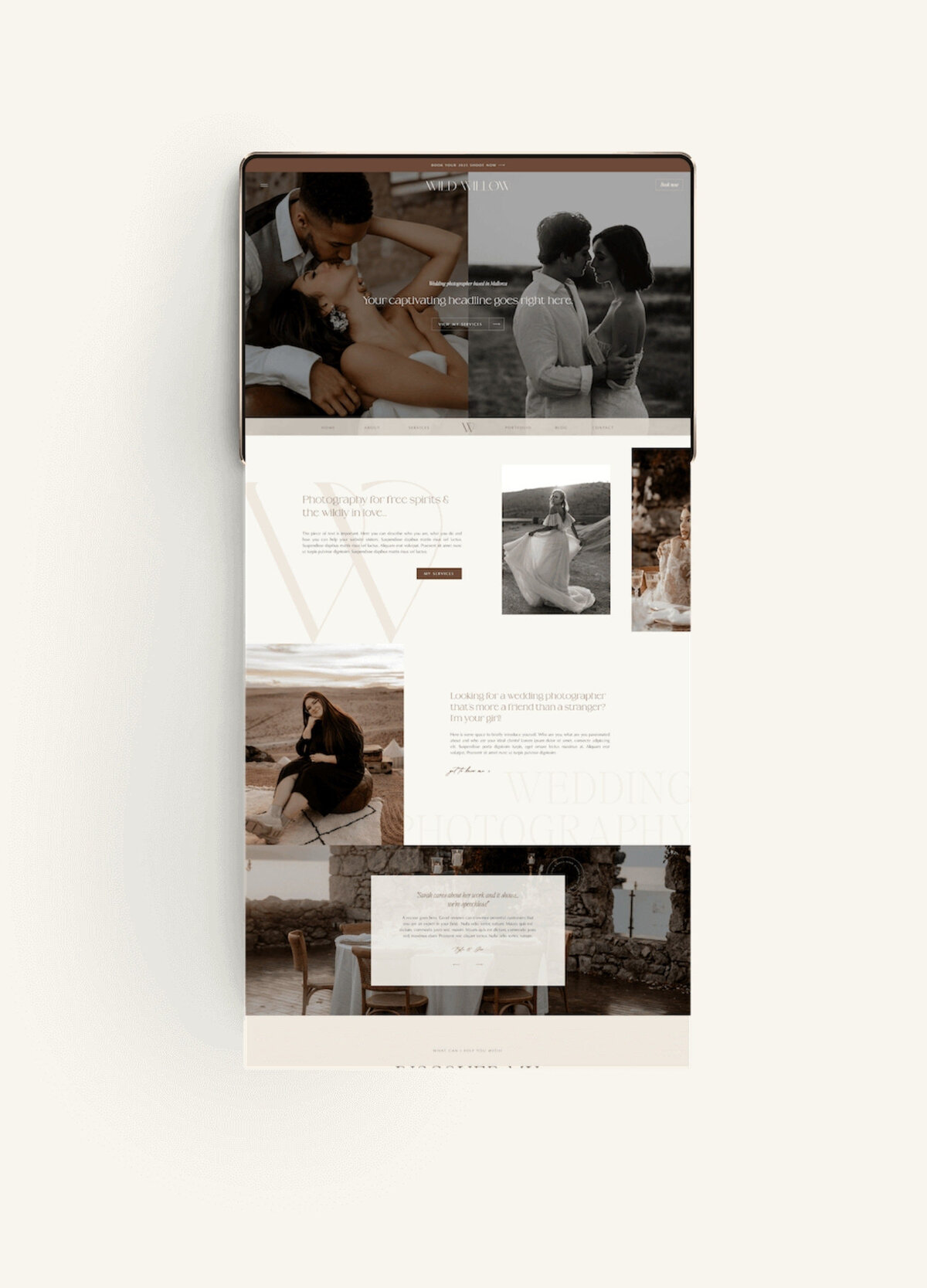 Interior designer Showit template