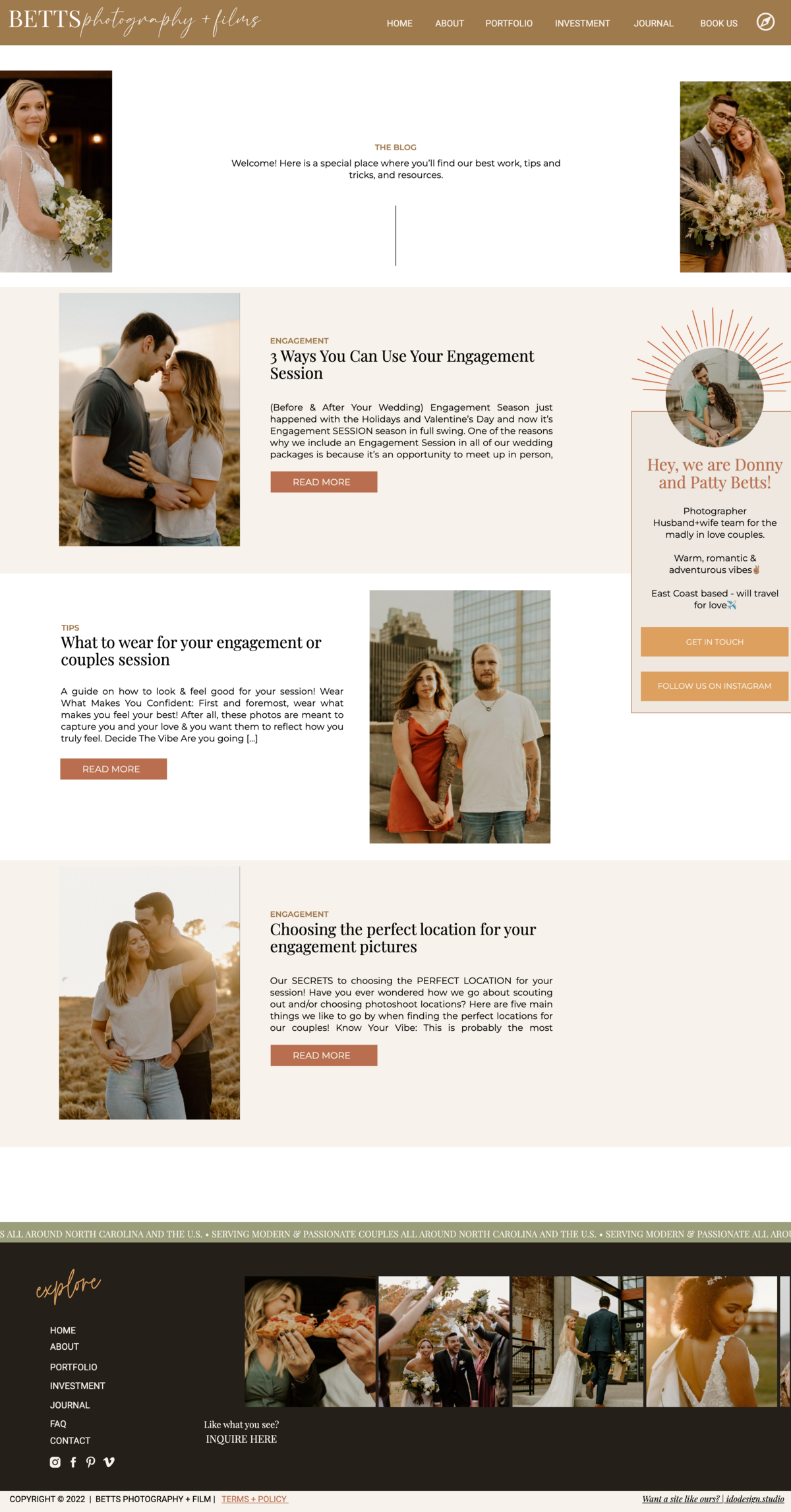 Wedding Photography Website