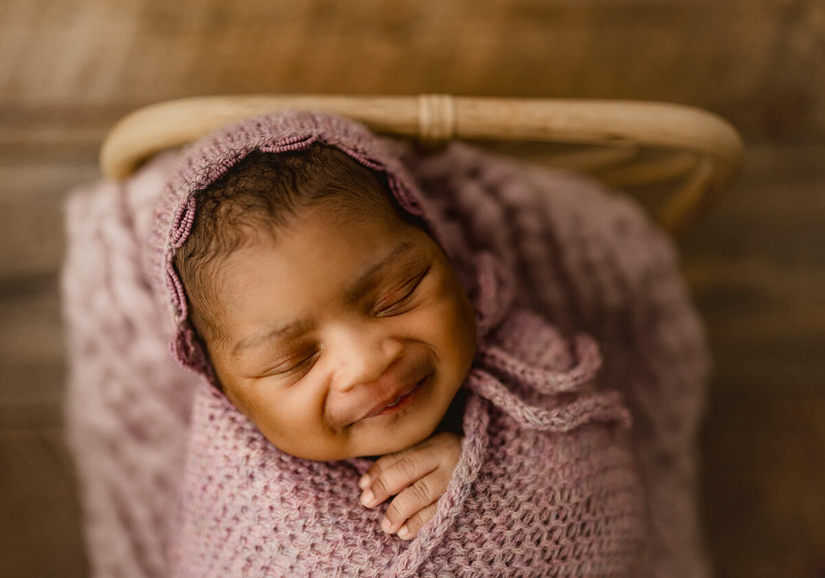 Infant girl captured by Atlanta's newborn photographer
