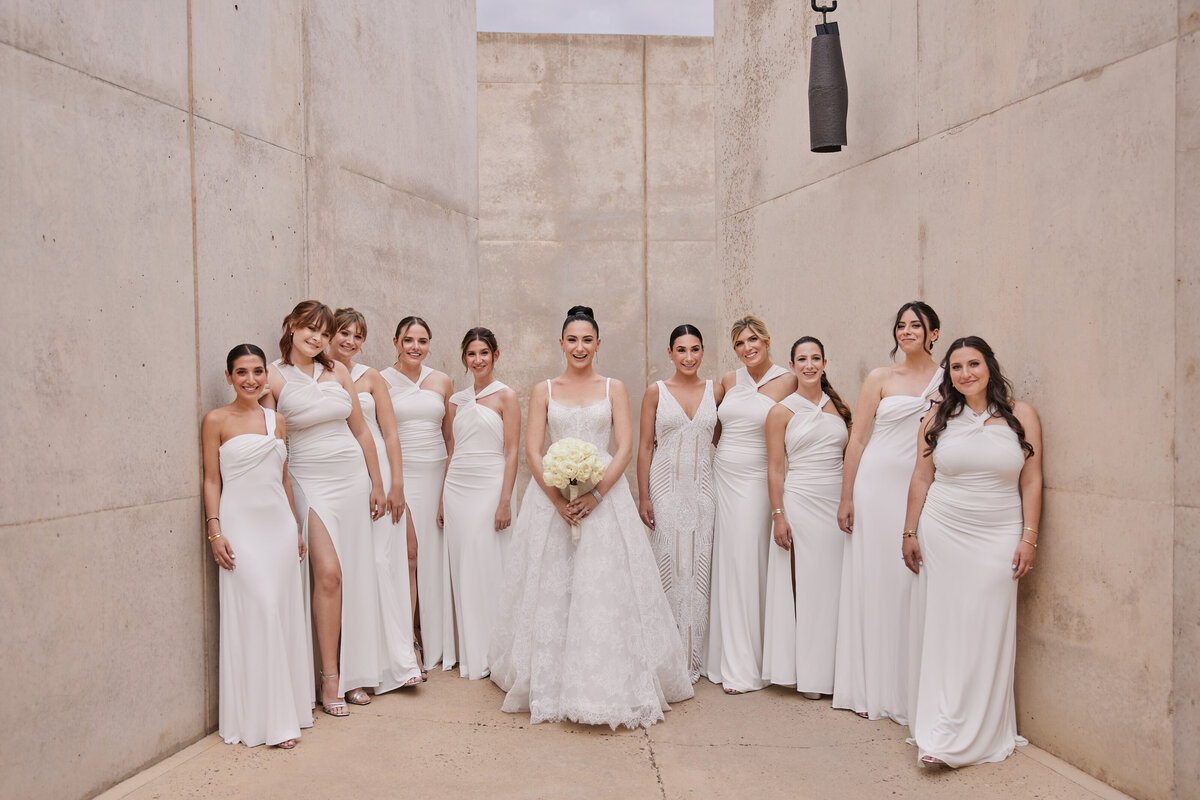 Bride with her bridesmaids at Amangiri Utah