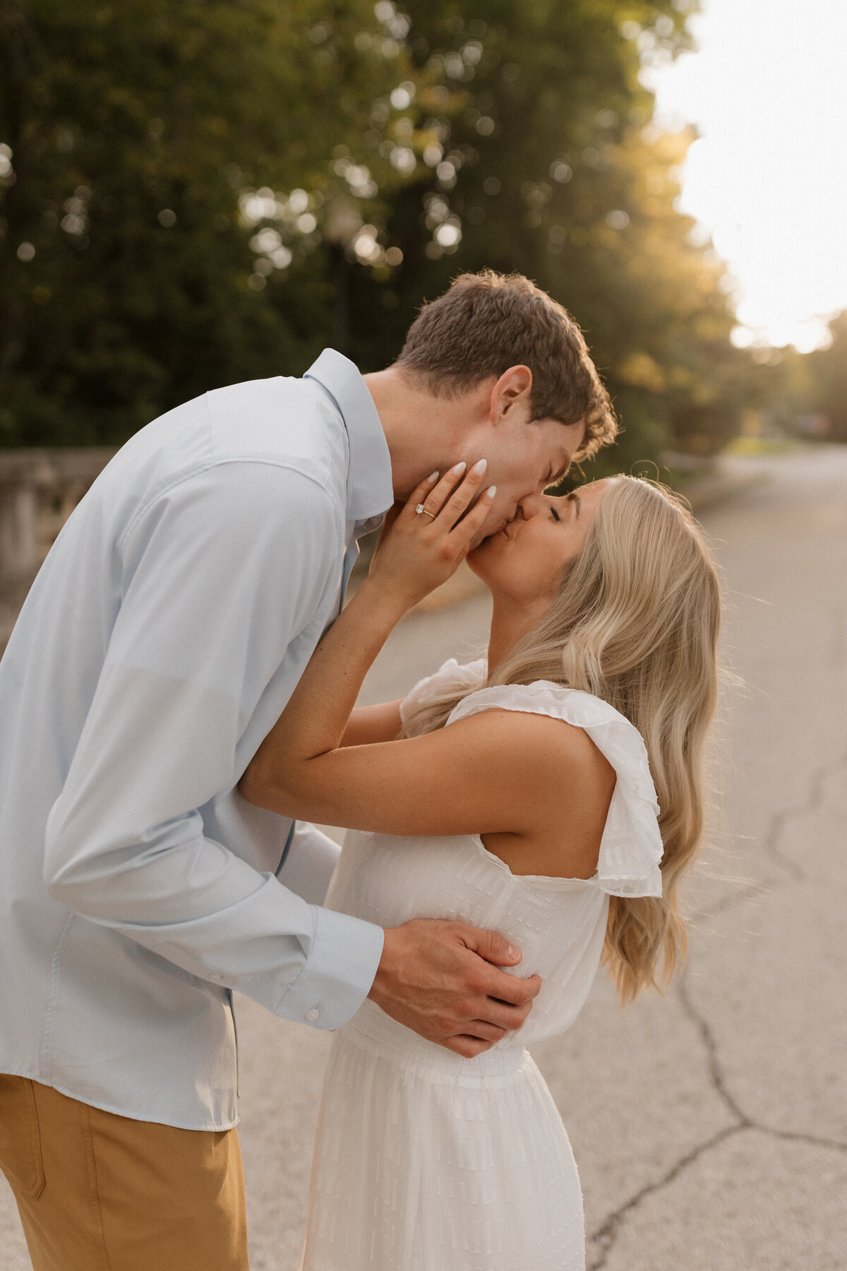 Fun Indianapolis engagement photography candid moment