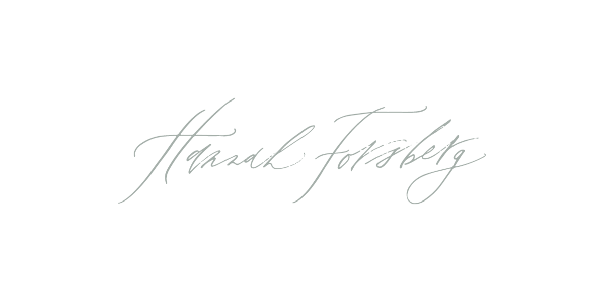 Hannah Forsberg  Custom  Calligraphy Logo