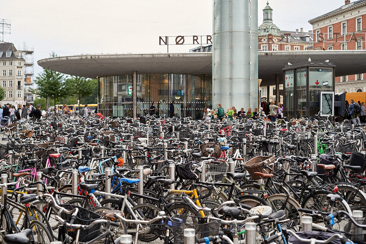 mass of bikes