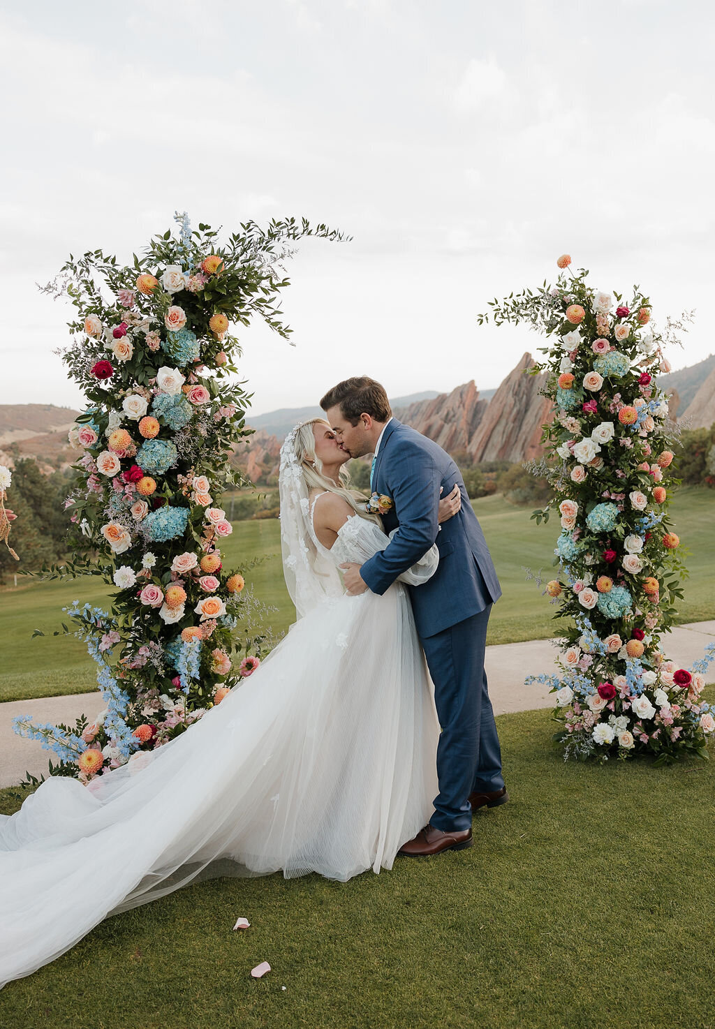 large floral wedding arch