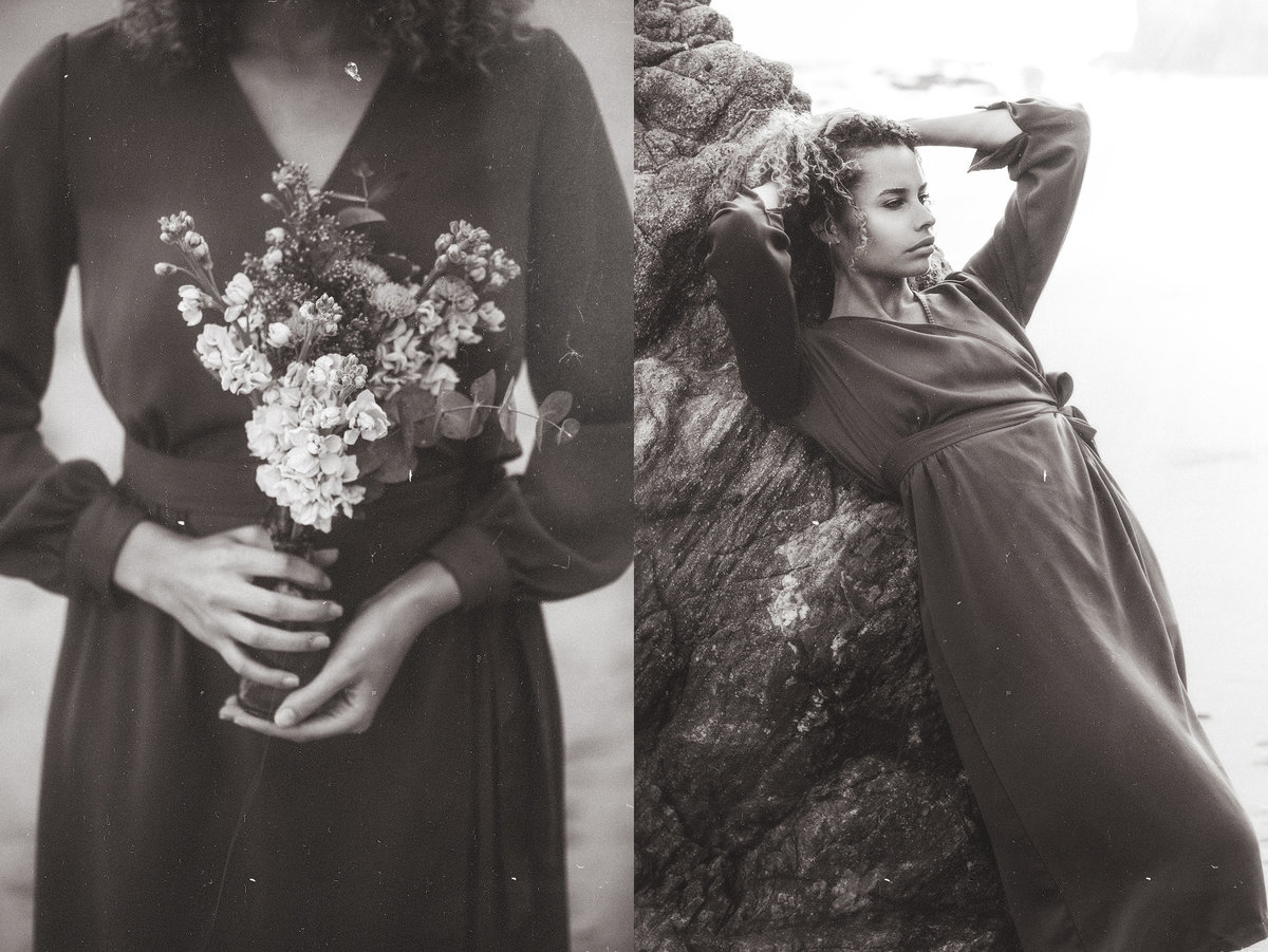 Portrait Photo Of Young Black Woman In Dress Black And White Los Angeles