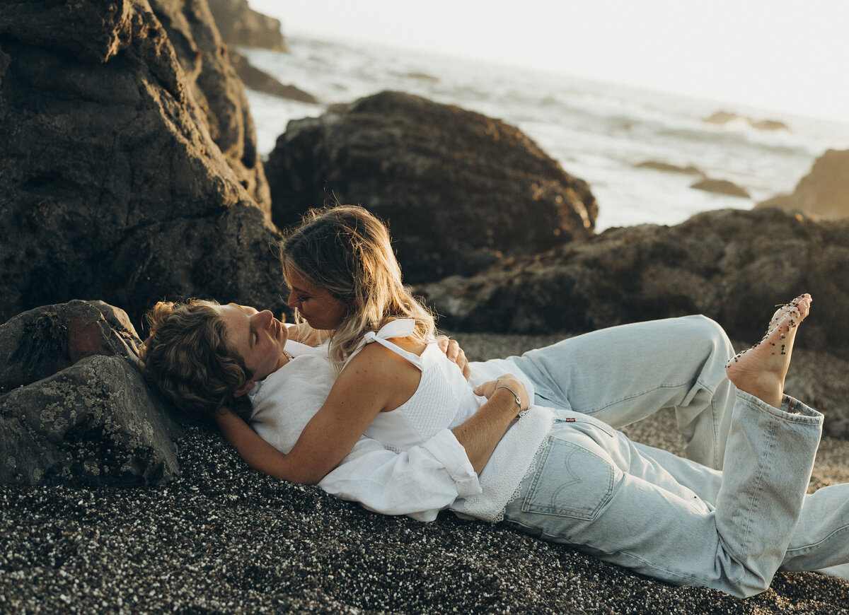 Whimsical Engagement Couples Photoshoot - Sonoma Coast, California