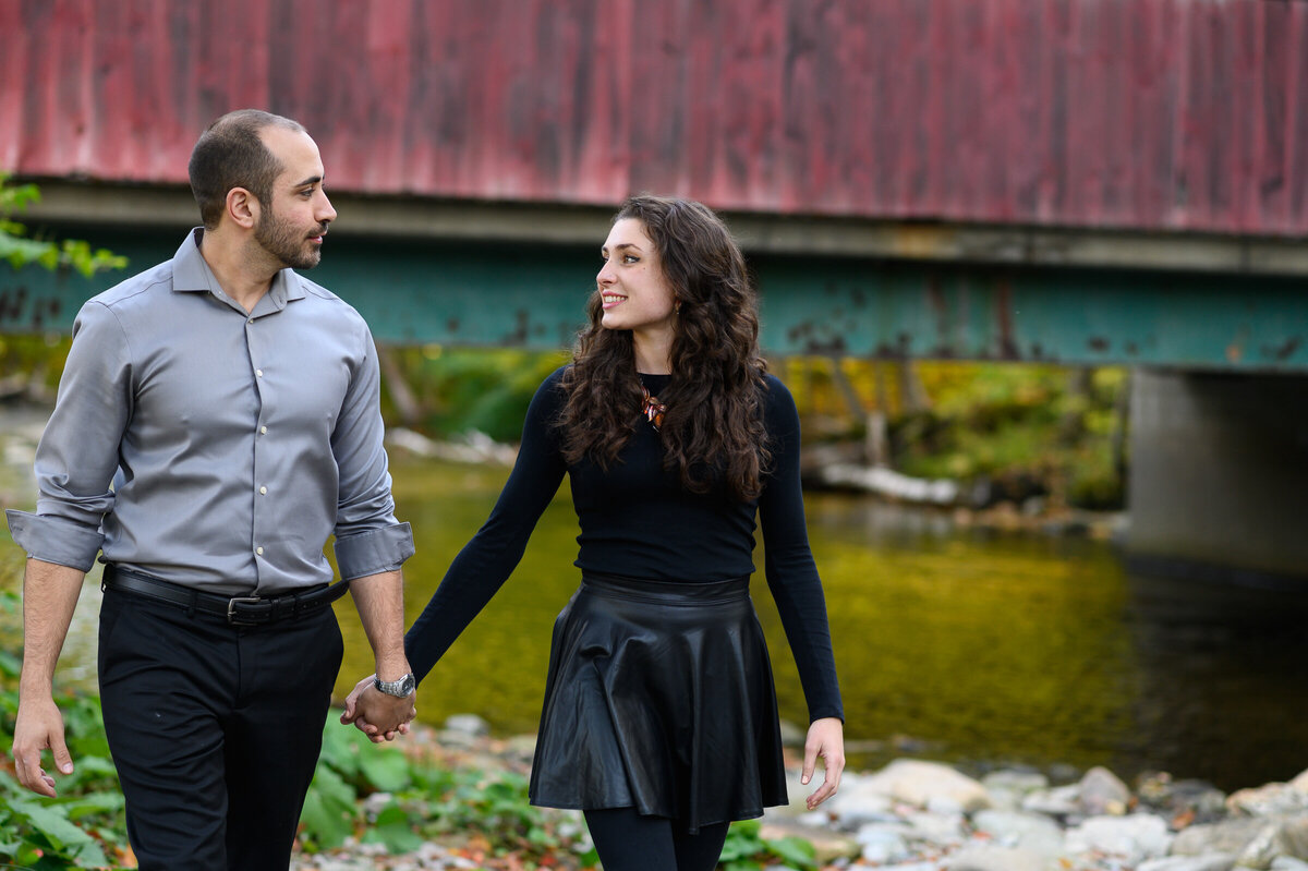 Stowe Vermont engagement session