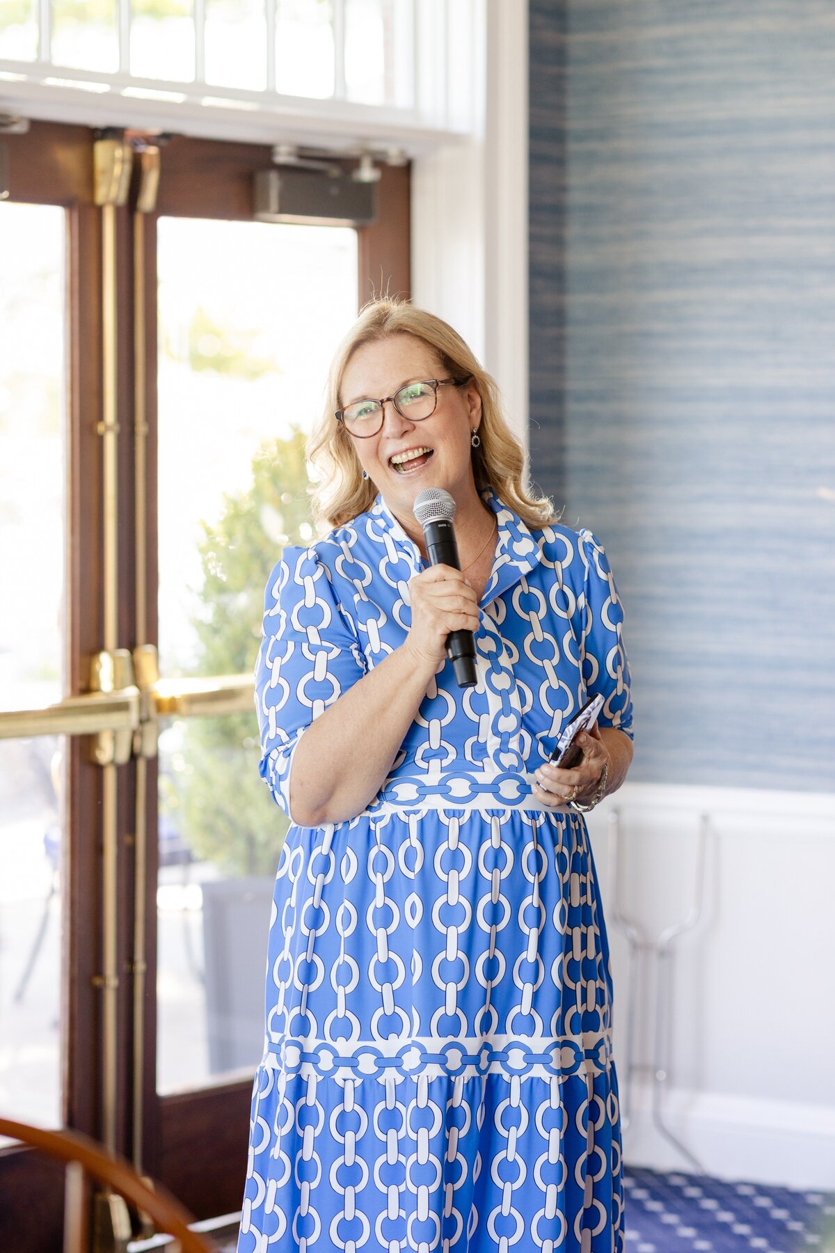 mother of the bride speech rehearsal dinner at American Yacht Club in Rye, NY 