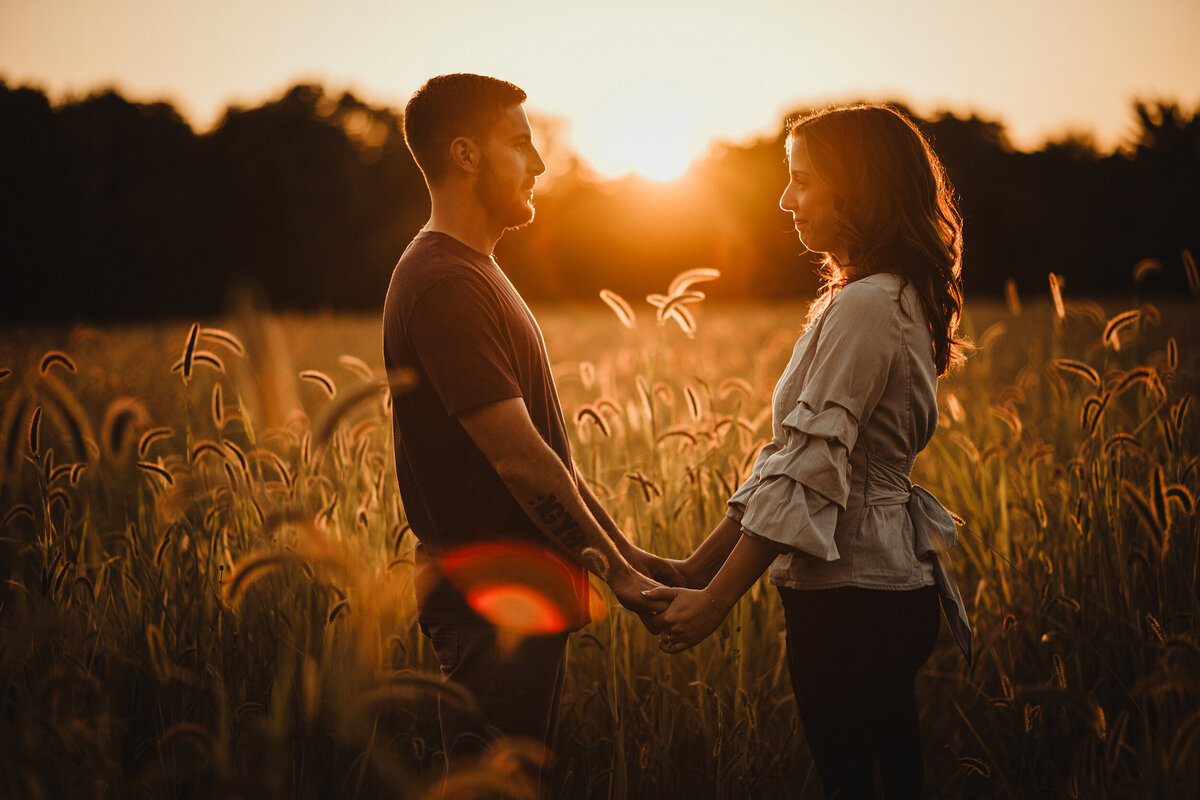 backlit engagement session