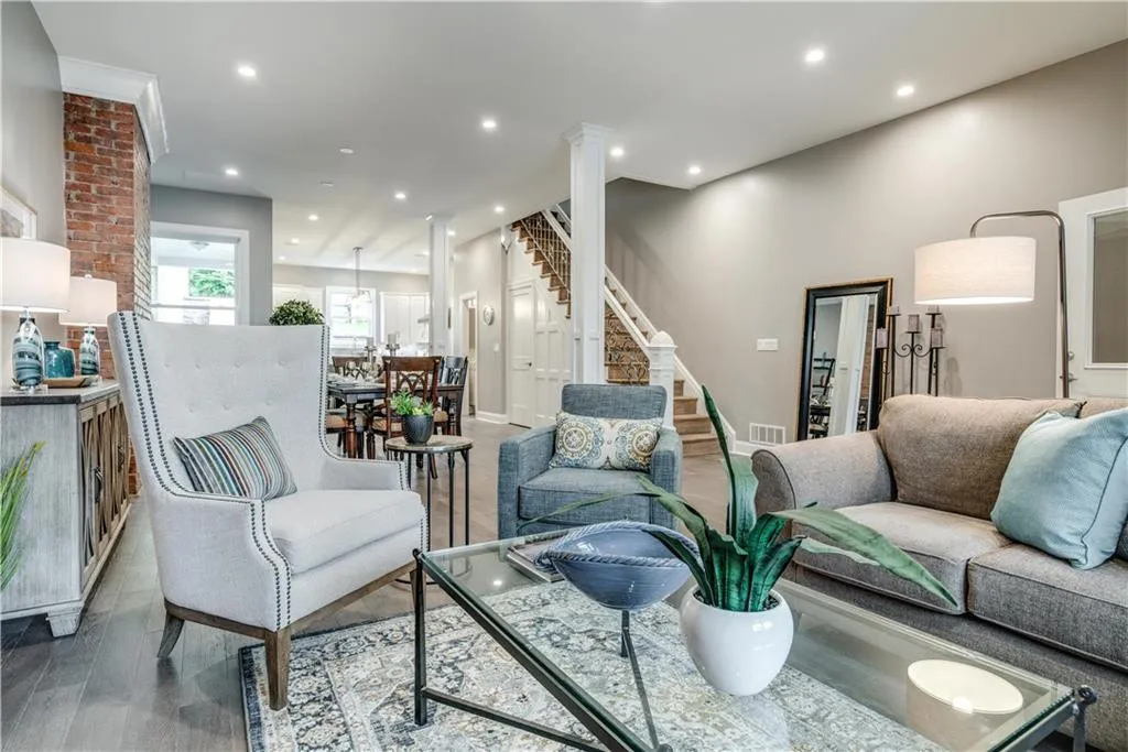 Professionally staged living room designed to maximize home value and buyer appeal