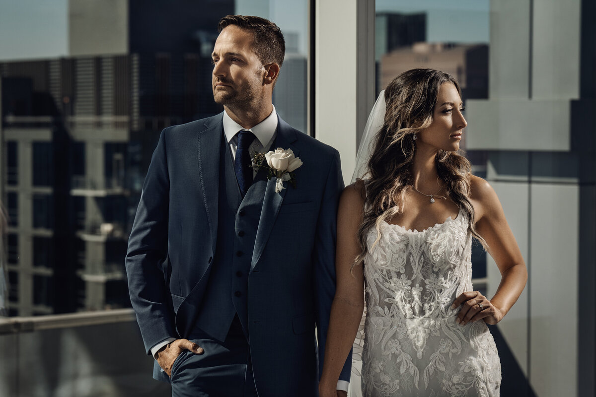 Bride and Groom fashion DTLA