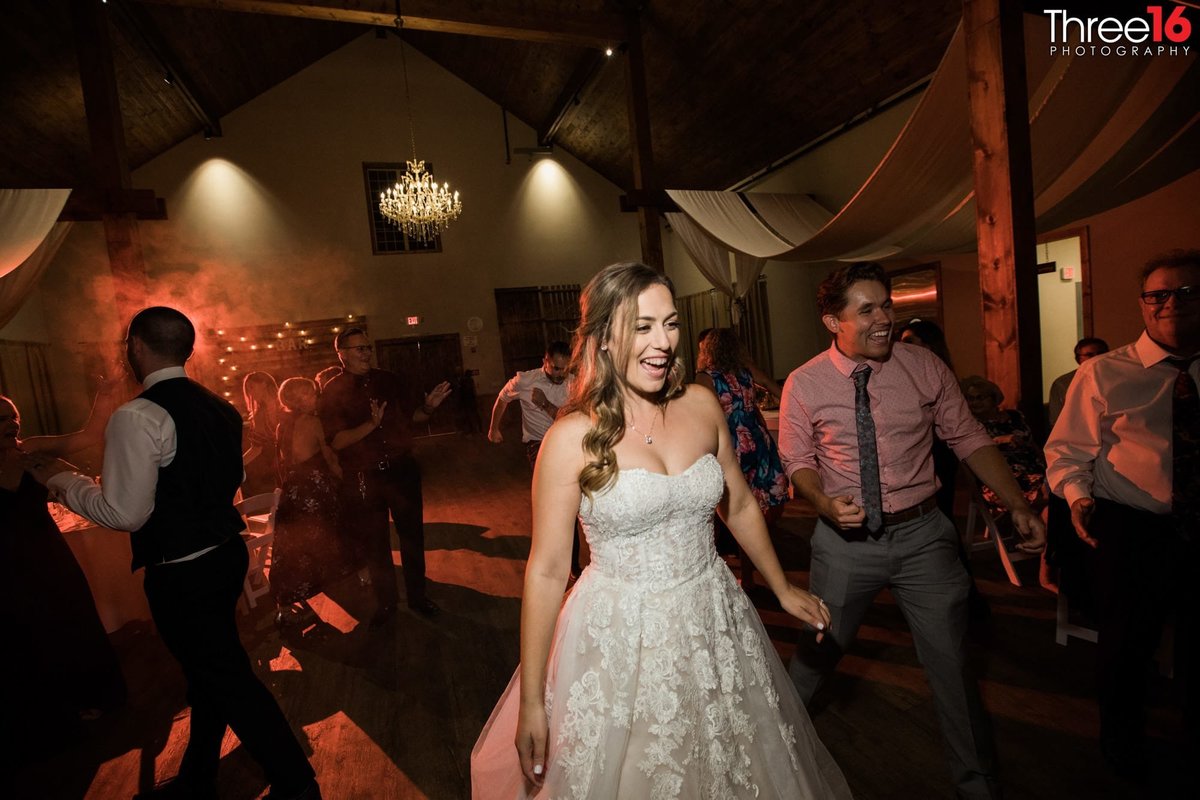 Bride enjoying her time on the dance floor