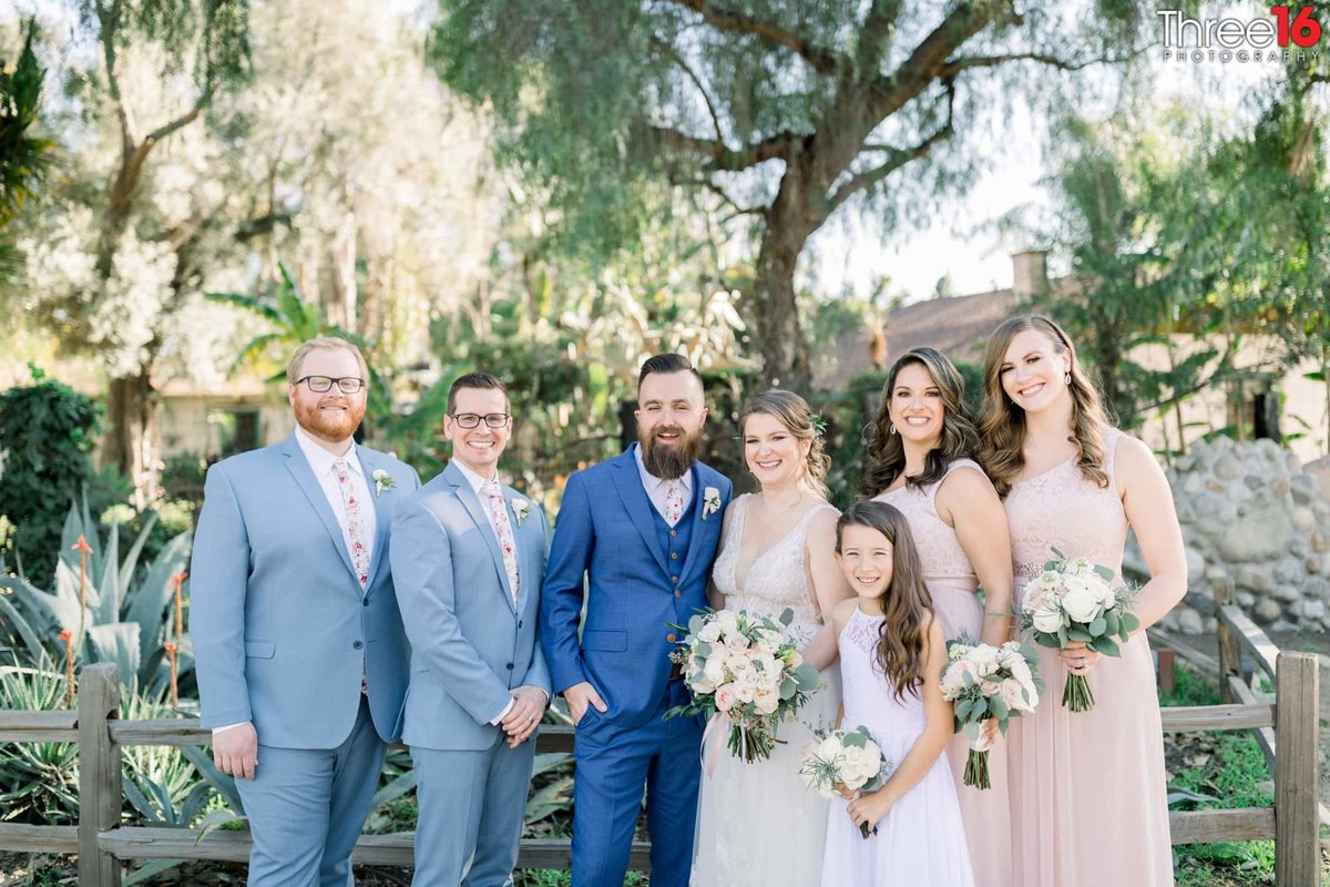 Entire Bridal Party pose together