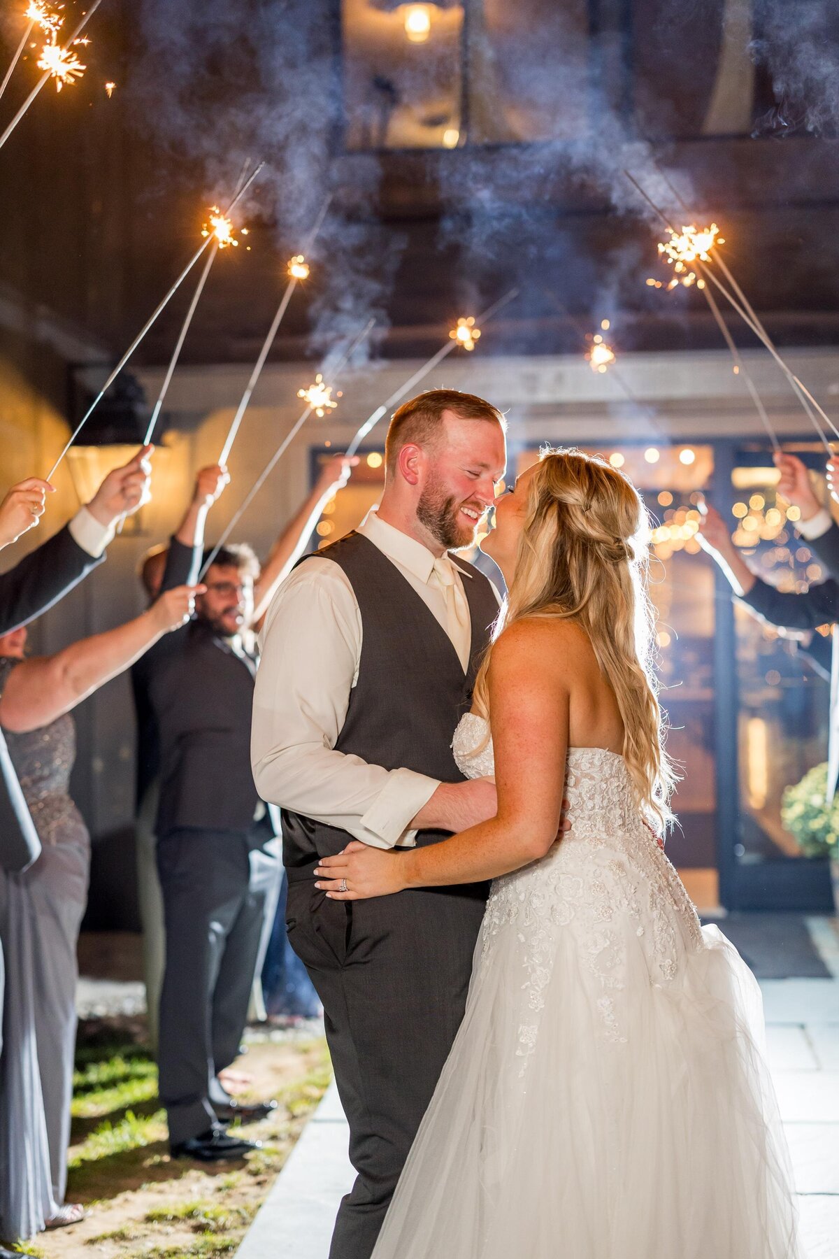 sparkler exit wedding photos by alliephoto boston photographer