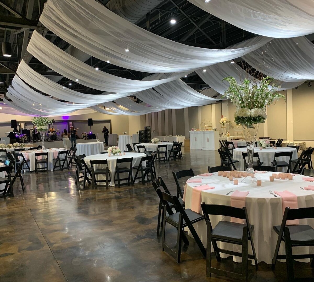 Custom Wedding & Event Draping | Beaufort Inn Wedding | Beaufort, South Carolina |  Wedding Event Draping | Coastal Floral & Events