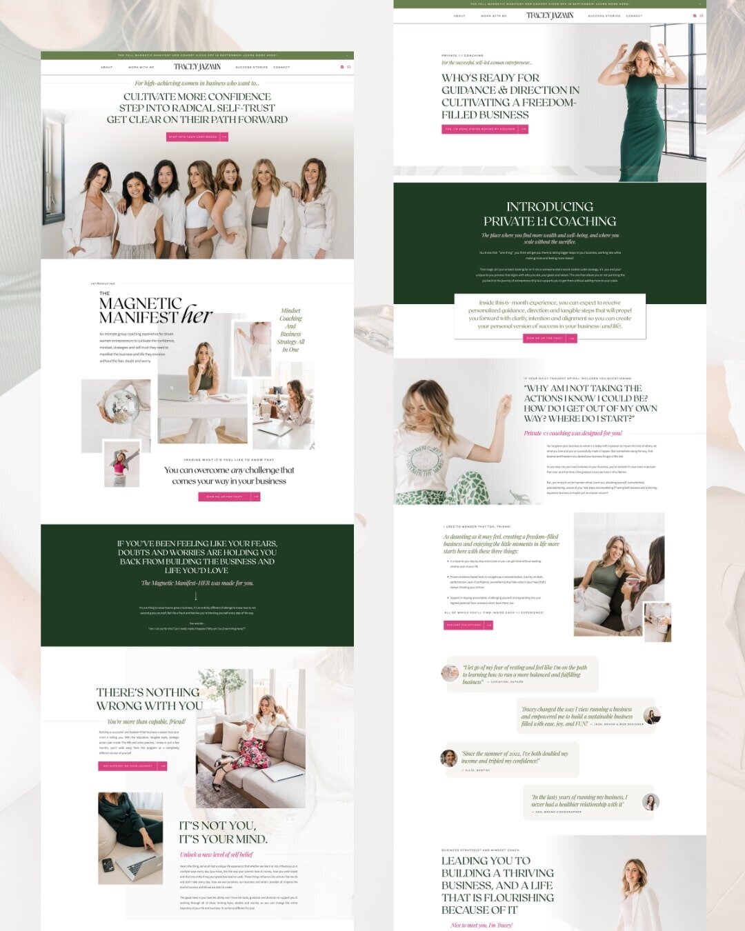 Showit Website Design for Tracey Jazmin Mindset Coach