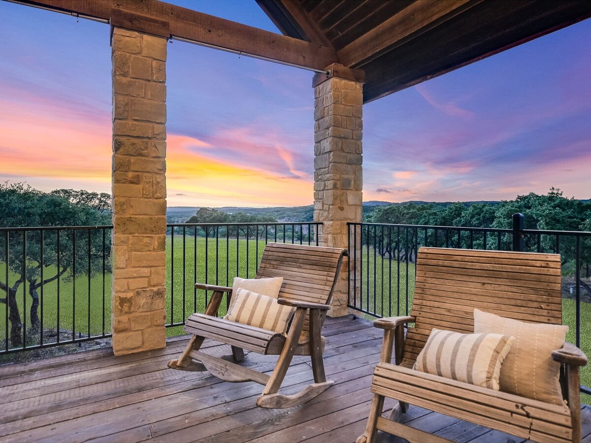 Balcony View from Wimberley vacation rental