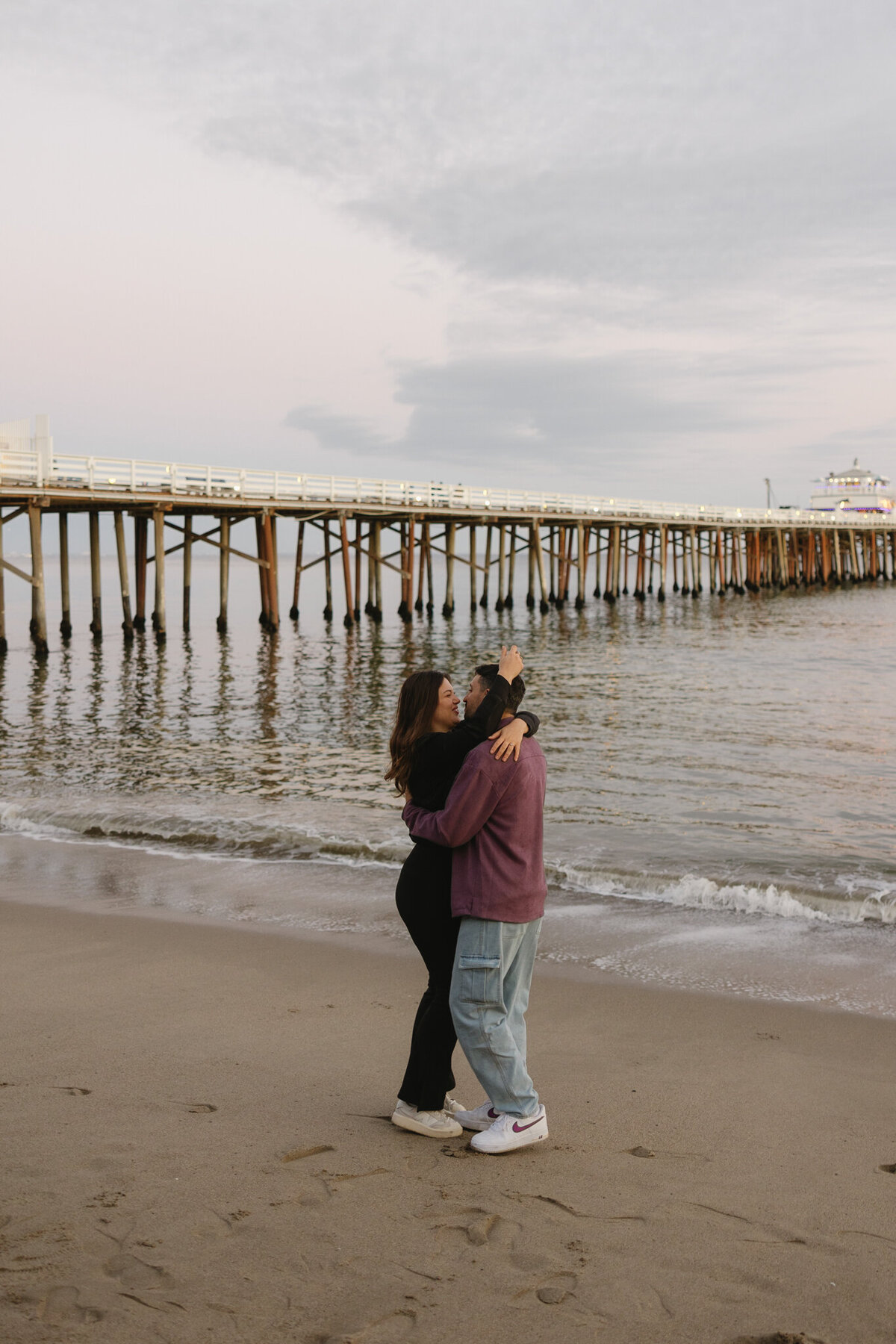 Malibu Pier Engagement Photos, Malibu Documentary Photographer, California Wedding Photographer-03