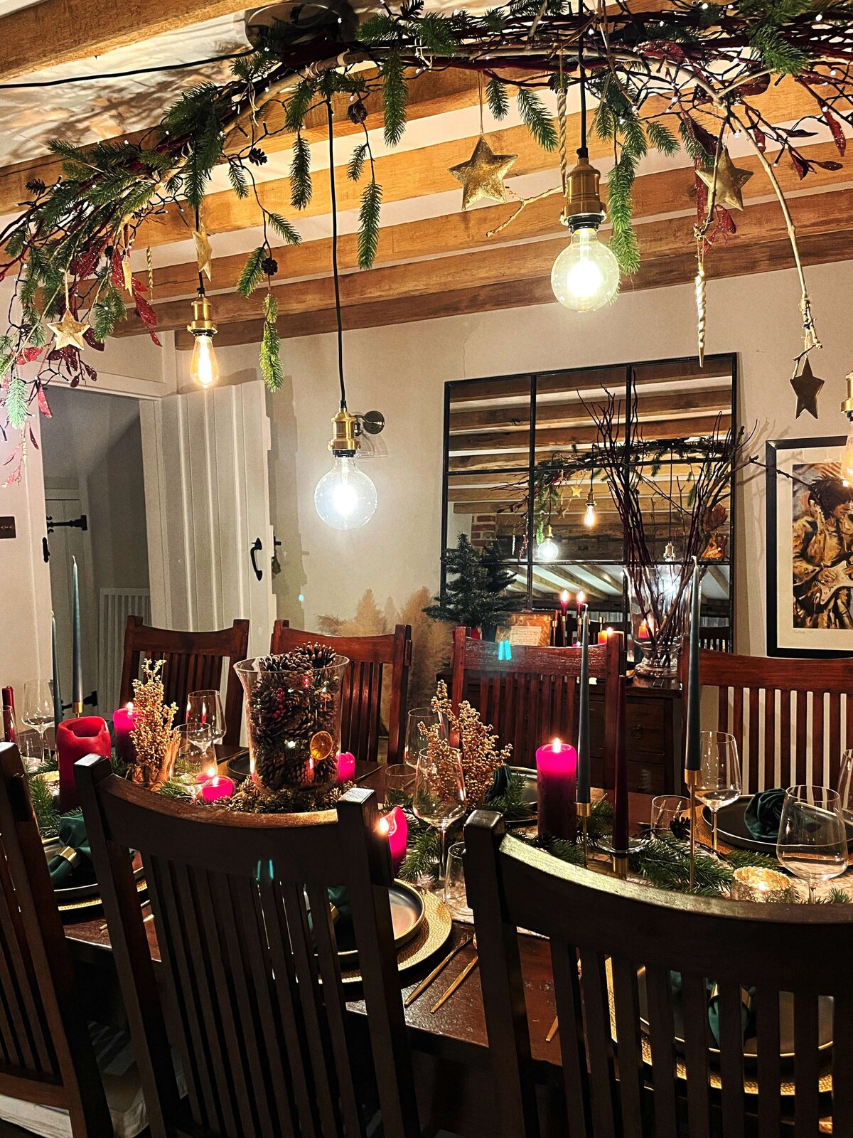 Christmas Dinner table styled by Belle & Bleu