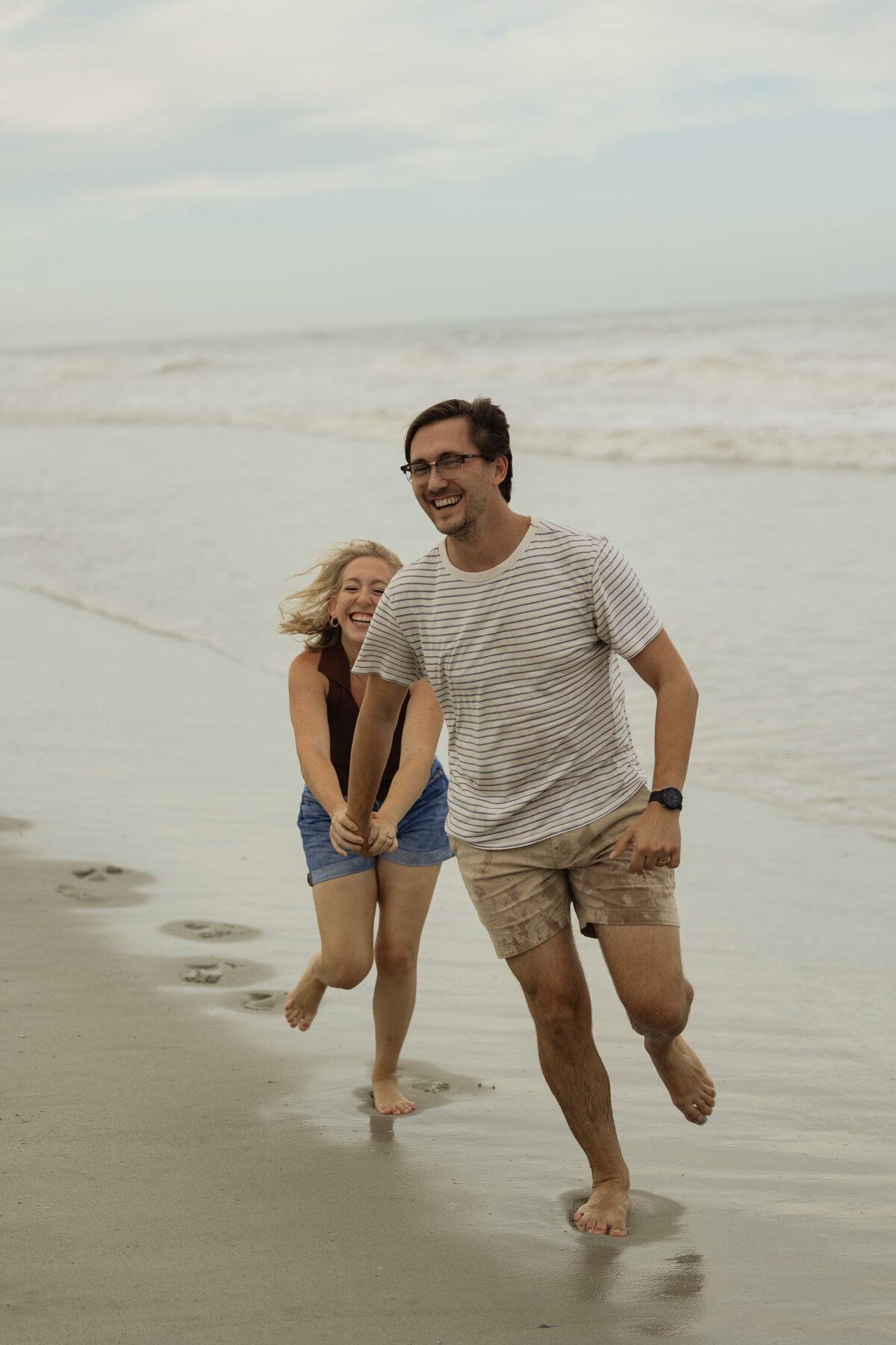 couples beach session st augustine florida