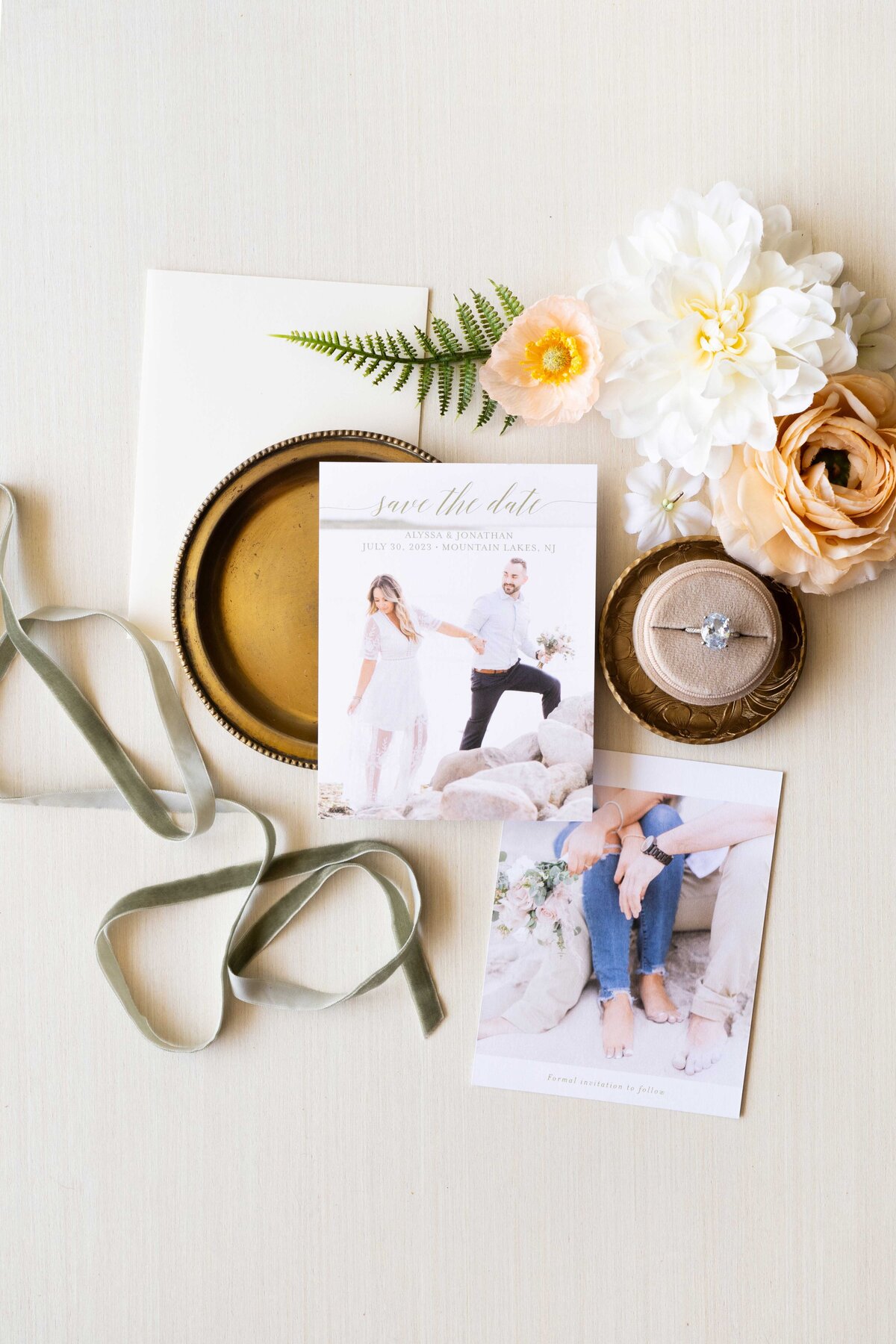 Custom photo save the date cards, engagement photos by Susan Elizabeth Weddings