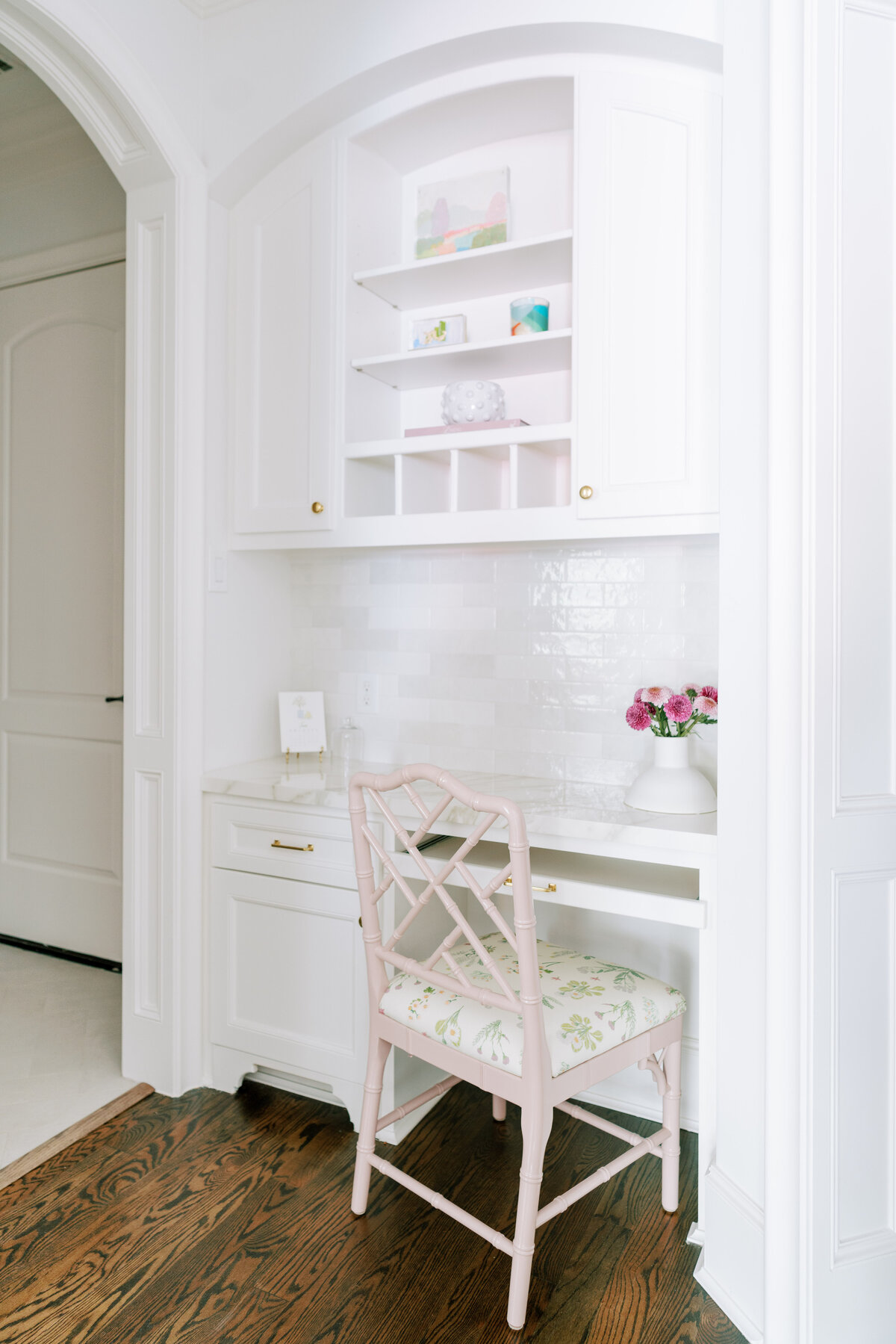 oyster creek studios spring valley remodel pink chair office nook