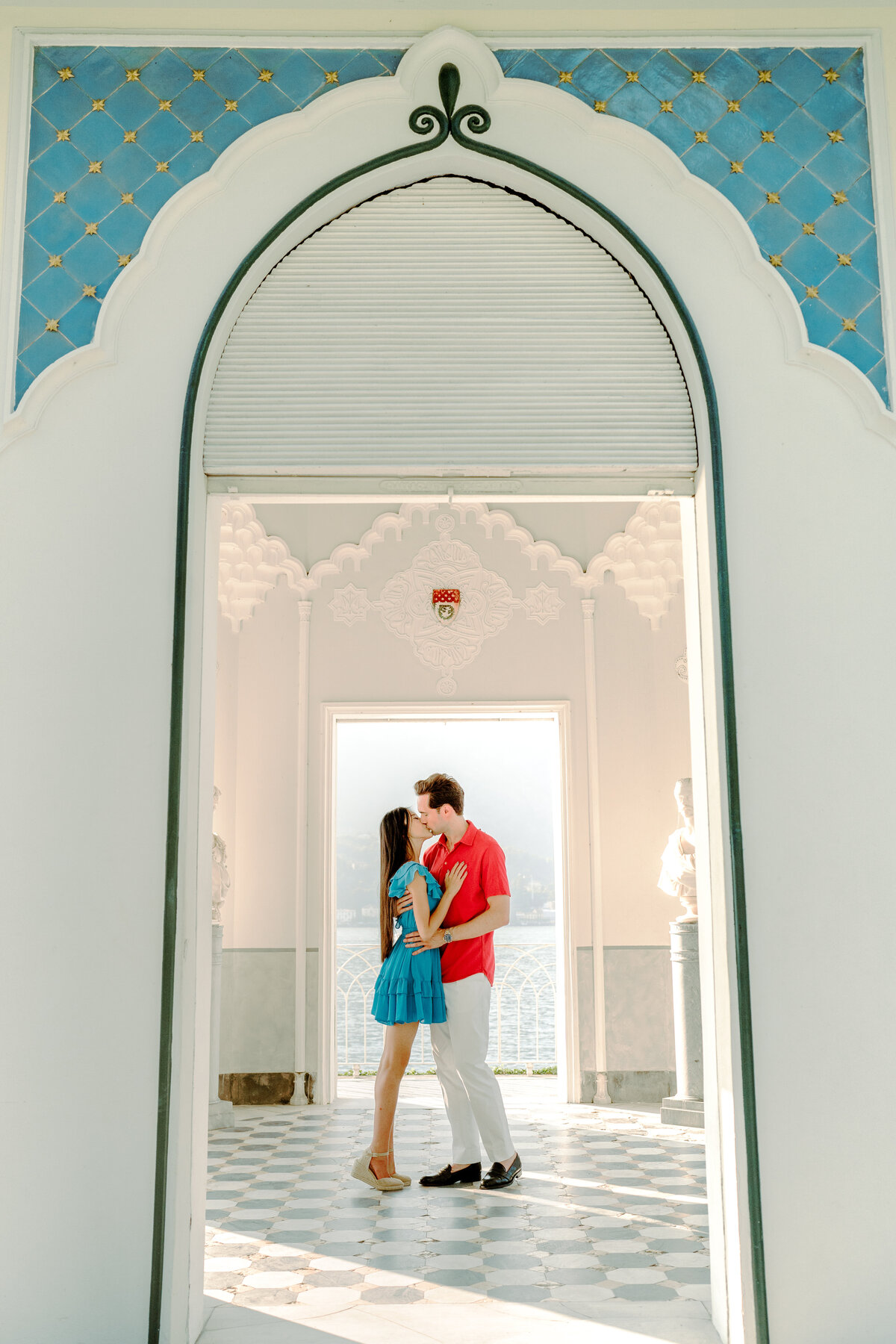 Engagement session at Villa Melzi on Lake Como in Italy photographed by Lake Como Photographer
