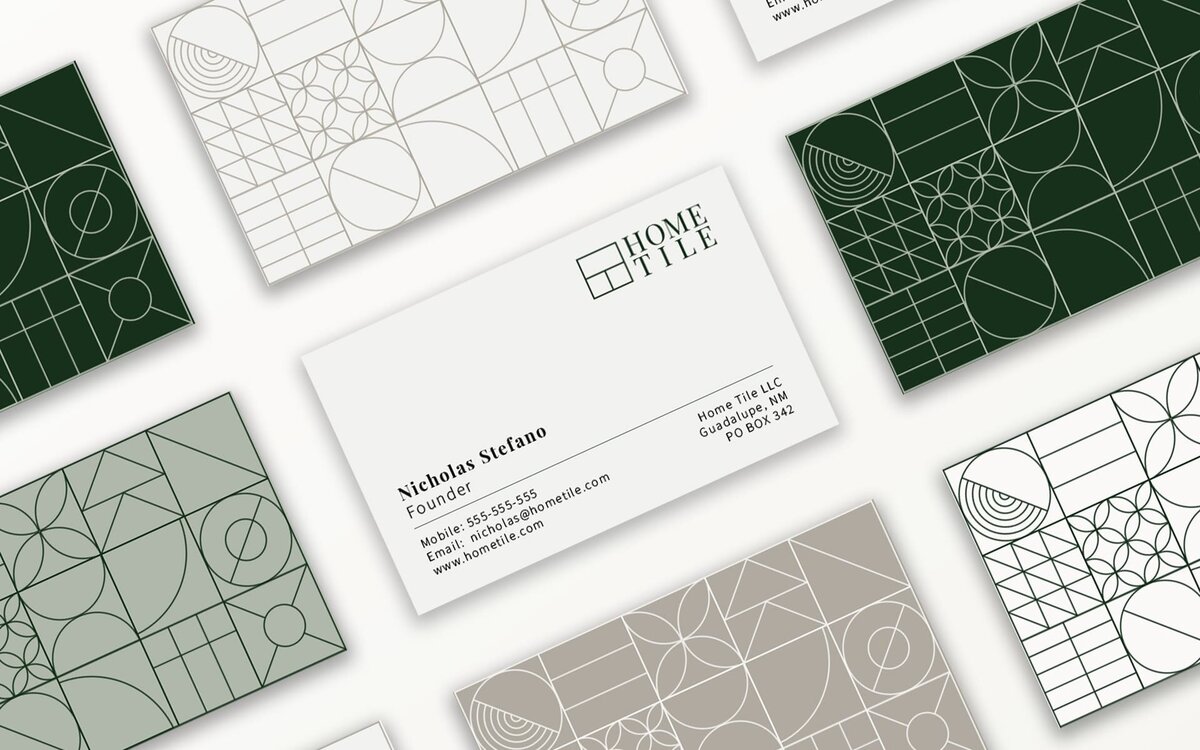 business cards for home tile project