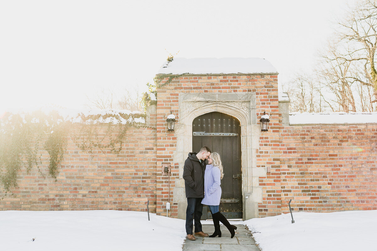 Romantic winter Meadow Brook Hall engagement in Rochester Michigan by Kari Dawson Photography1