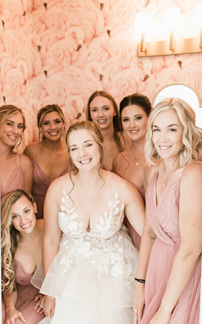 glam room bridesmaids