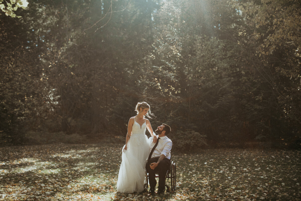 Fall Wedding in Wheelchair
