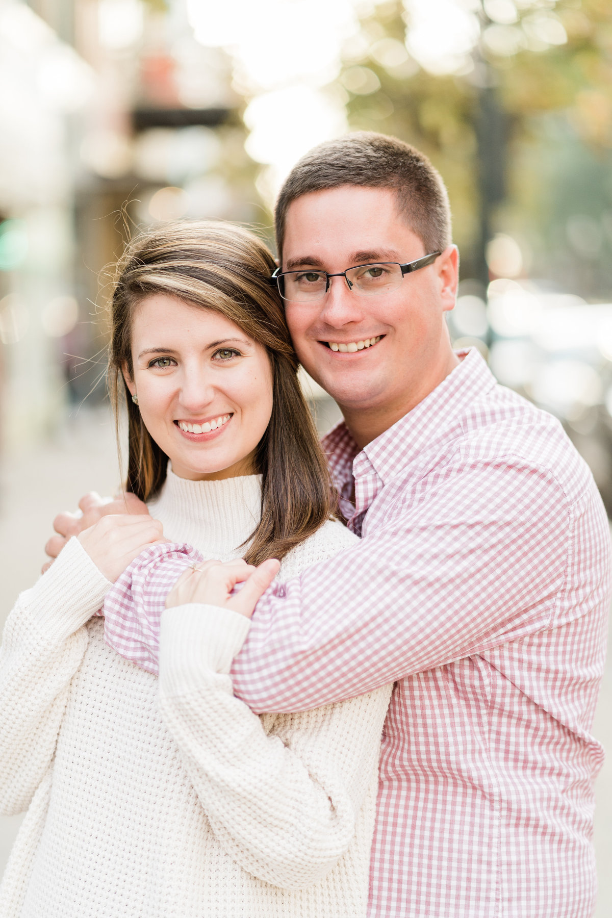 Couple posing during engagement photoshoot in Alabama