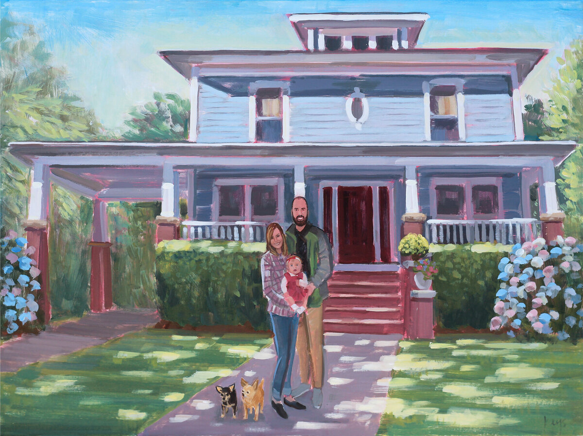 Family Portrait Painting, Ben Keys Fine Art Studio