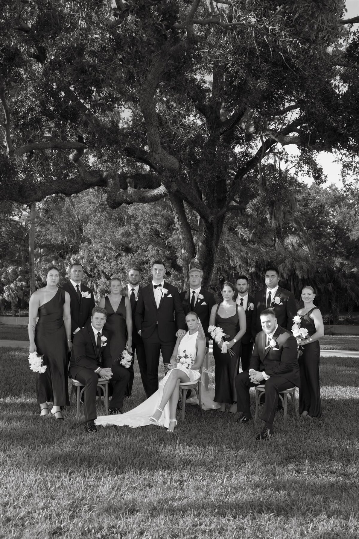 Wedding party editorial photo