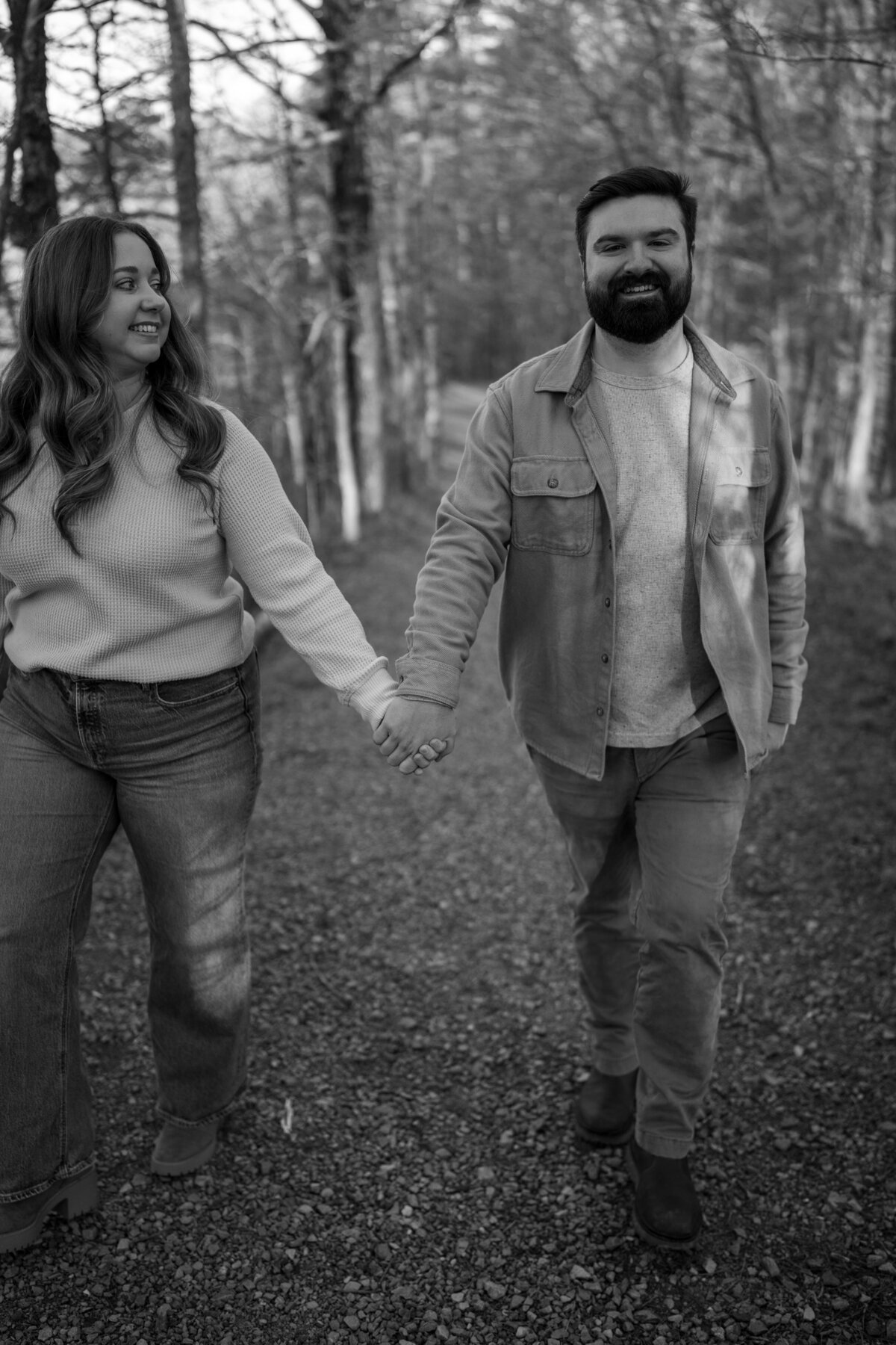 couple in hot springs, arkansas enjoying their time together and walking towards the camera