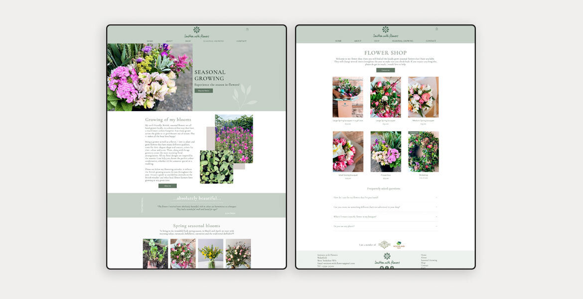 florist website designs